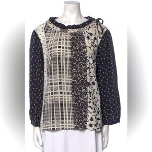Weekend Max Mara Printed Silk Top - Size 4